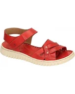 Sandały damskie - SANDAŁY MANITU - 910145-04 CZERWONY - Manitu - miniaturka - grafika 1