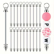 Inne - 20-częściowy zestaw do tworzenia breloczków ze stali nierdzewnej - DIY, konfigurowalne, zdejmowane breloczki do tworzenia biżuterii i ozdób - miniaturka - grafika 1