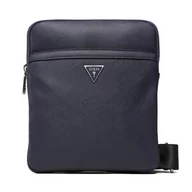 Torby męskie - Saszetka Guess Certosa Saffiano Smart HMECSA P3123 BLU - miniaturka - grafika 1