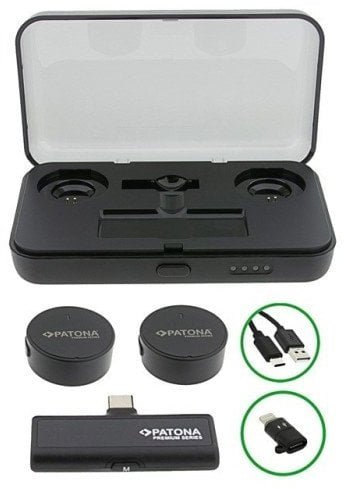 PATONA Premium Profesjonalny Zestaw Mikrofonów Krawatowych PTS-I91S z etui ładującym 4225