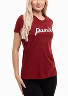 Bluzki damskie - PUMA koszulka damska t-shirt bluzka sportowa bawełniana ESS+Script roz. S - miniaturka - grafika 1