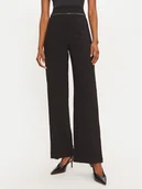 Spodnie damskie - Rinascimento Spodnie materiałowe 1000768842378 Czarny Regular Fit - miniaturka - grafika 1