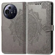 Portfele - Dla TCL 50 Pro NxtPaper 5G Portfel Etui Mandala Kwiat Skórzany pokrowiec na telefon Widok Wielobarwny Style B - miniaturka - grafika 1