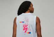 Koszulki męskie - Nike Air Jordan Zion Dri-Fit Tank Top Half Blue - miniaturka - grafika 1