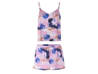 Piżamy damskie - esmara® Piżama satynowa damska (Akwarela, XL(48/50)) - miniaturka - grafika 1