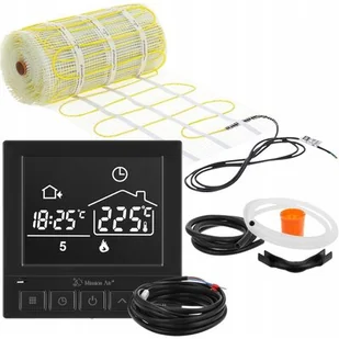 Mata grzewcza pod płytki MISSION AIR MA-160W/m² 12m² (24mb x 50cm) + regulator Taurus Czarny - Akcesoria grzewcze - miniaturka - grafika 1