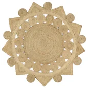 Dywaniki łazienkowe - vidaXL Dywan pleciony ręcznie z juty, 120 cm 133714 - miniaturka - grafika 1