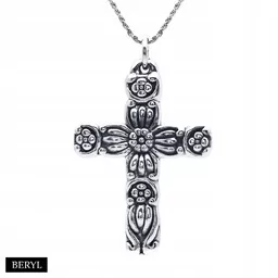 Zawieszka krzyż SREBRO 925 krzyżyk - Biżuteria religijna - miniaturka - grafika 1
