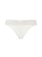 Majtki damskie - Calvin Klein Stringi Kobiety Sztuczne włókno biały jednolity, S - miniaturka - grafika 1