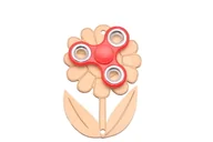 Zabawki interaktywne dla dzieci - Dekor kwiatuszek i czerwony spinner do tablicy manipulacyjnej. - miniaturka - grafika 1