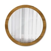 Lustra - Okrągłe Lustro Łazienkowe Rustykalny dąb 100cm - miniaturka - grafika 1