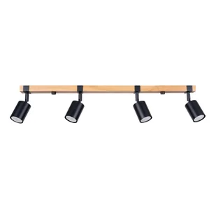 Plafon FAGER 4L czarny SOLLUX LIGHTING - Lampy sufitowe - miniaturka - grafika 1