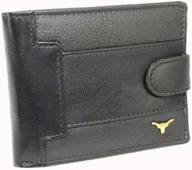 Portfele - Portfel Męski Skórzany ANDREAS Skóra Licowa Mały Poziomy Z Zapięciem CZARNY RFID HK5130B ML 11,5 x 9 x 3 [cm] - miniaturka - grafika 1