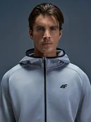 Bluzy męskie - 4F Bluza treningowa regular szybkoschnąca męska - szara L - miniaturka - grafika 1