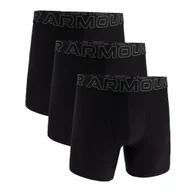Majtki męskie - Bokserki męskie Under Armour Perf Tech Solid 6in 3Pack Black L - miniaturka - grafika 1