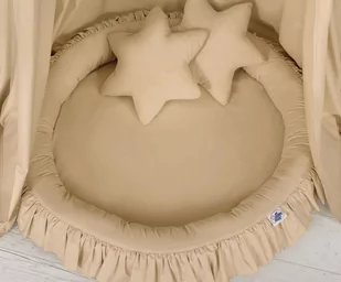 Gniazdko z falbanką - beżowy - Kokony niemowlęce - miniaturka - grafika 1