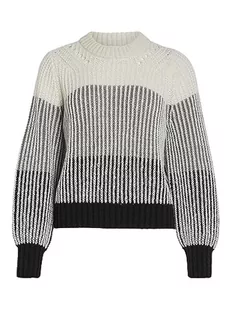 Vila Damski sweter z dzianiny w paski, czarny, XS - Swetry damskie - miniaturka - grafika 1