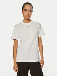 Calvin Klein T-Shirt Nano Logo K20K207519 Biały Regular Fit - Koszulki i topy damskie - miniaturka - grafika 1