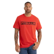 Koszulki sportowe męskie - Pit Bull T-Shirt Koszulka Hilltop Flame Red - miniaturka - grafika 1