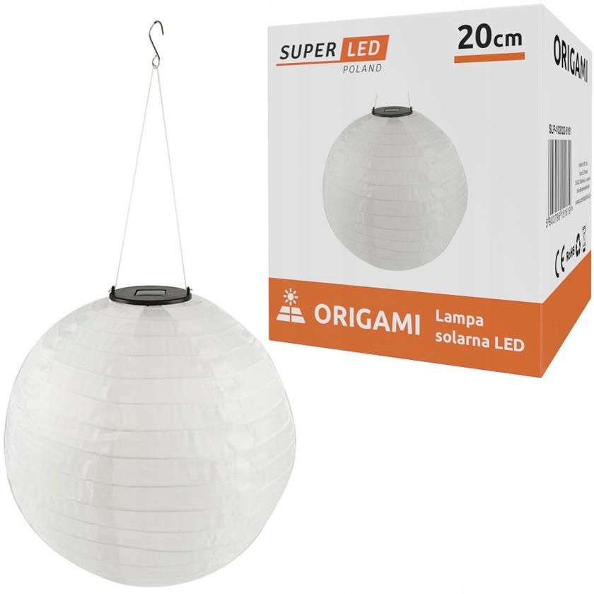 Lampa Solarna Ogrodowa Led Wisząca Lampion Latarenka Latarnia Origami 20cm