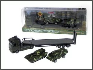 Hipo Transporter wojskowy + 2 pojazdy pod kloszem 540104 - Samochody i pojazdy dla dzieci - miniaturka - grafika 2