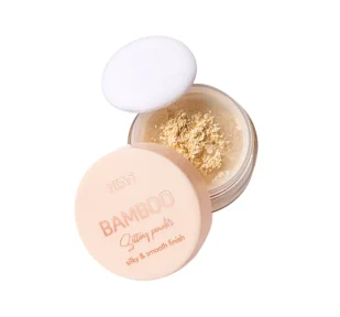 HEAN BAMBOO PUDER BAMBUSOWY DO UTRWALANIA MAKIJAŻU Z NATURALNYM MASŁEM CUPUACU 8G - Pudry do twarzy - miniaturka - grafika 1