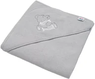 Okrycia kąpielowe dla dzieci - NEW BABY OKRYCIE KAPIELOWE FROTTE MIŚ SZARY 8596164055984 - miniaturka - grafika 1