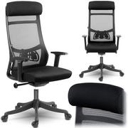Fotele i krzesła biurowe - Fotel biurowy z mikrosiatki Sofotel Brema czarny - miniaturka - grafika 1