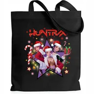 Torby i wózki na zakupy - Torba Czarna EKO MIKOŁAJKOWE HUNTRIX Prezent Mikołajki Pod Choinkę Święta - miniaturka - grafika 1