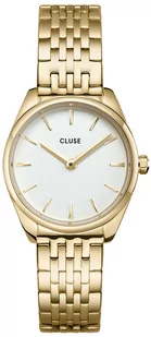 Zegarek Zegarek Cluse CW11705 Féroce Petite Steel White Gold - Zegarki damskie - miniaturka - grafika 1