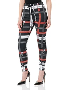 Love Moschino Damskie spodnie dresowe slim fit, Czarny, 48 - Spodnie damskie - miniaturka - grafika 1