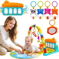 Maty edukacyjne - MATA EDUKACYJNA INTERAKTYWNA POMARAŃCZOWY DOMEK + PIANINKO - miniaturka - grafika 1