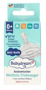 BABYDREAM smoczek silikonowy antykolkowy anatomiczny rozmiar M, 0m+ 2 szt - Smoczki uspokajające - miniaturka - grafika 1