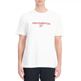 Koszulki męskie - Koszulka New Balance MT33529WT - biała - grafika 1