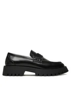 Półbuty damskie - Guess Loafersy FMTGOR LEA14 Czarny - miniaturka - grafika 1