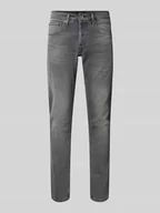 Spodnie męskie - Jeansy o kroju regular slim fit z efektem znoszenia model ‘WILLBI’ - miniaturka - grafika 1