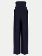 Spodnie damskie - NORMA KAMALI Spodnie palazzo KK2247PL014951 Granatowy Wide Leg - miniaturka - grafika 1