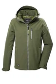 Kurtki męskie - G.I.G.A. DX Męska kurtka softshellowa/kurtka outdoorowa z odpinanym kapturem GW 29 MN SFTSHLL JCKT, ciemnooliwkowa, XL, 41866-000 - miniaturka - grafika 1