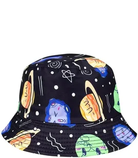 Dziecięcy dwustronny kapelusz bucket hat kolorowy - Czapki damskie - miniaturka - grafika 1