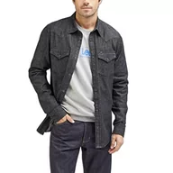 Koszule męskie - Lee Męska koszula w stylu westernowym, Washed Black, rozmiar S, Washed Black, S - miniaturka - grafika 1