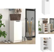 Szafki na buty - vidaXL Szafka na buty biała 30x35x70 cm materiał drewnopochodny - Stojaki i szafki na buty - miniaturka - grafika 1