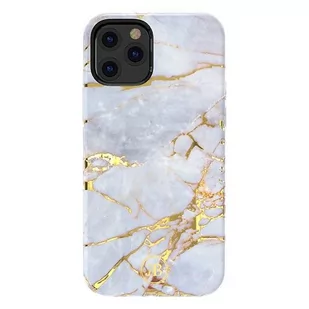 Kingxbar Marble Series-White iPhone 12 5.4'' - Etui i futerały do telefonów - miniaturka - grafika 1