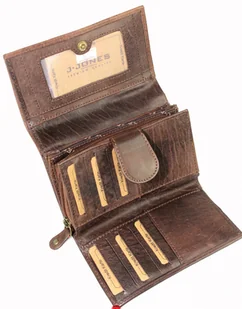 Portfel Damski Skórzany JENNIFER JONES Skóra Licowa Duży Z Suwakiem 5686 - Portfele - miniaturka - grafika 8