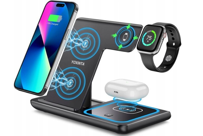 Yoxinta 3w1Ładowarka bezprzewodowa stacja ładująca Apple Watch AirPods