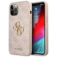 Etui i futerały do telefonów - Guess GUHCP12L4GMGPI iPhone 12 Pro Max 6,7" różowy/pink hardcase 4G Big Metal Logo GUE001428 - miniaturka - grafika 1