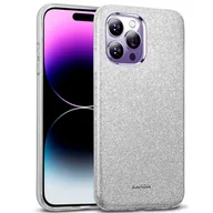Etui i futerały do telefonów - Etui na telefon komórkowy Apple iPhone 14 Pro Etui z brokatem Pokrowiec ochronny TPU, srebrny - miniaturka - grafika 1