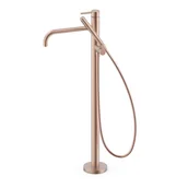 Baterie wannowe i prysznicowe - Bateria wannowa wolnostojąca Tres Study różowe złoto mat 26247005OPM - miniaturka - grafika 1