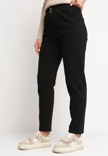 Czarne Jeansy Mom Fit z Elastycznej Bawełny Lapiras - Spodnie damskie - miniaturka - grafika 1