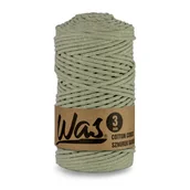 Półfabrykaty do biżuterii - WAS/Sznurek bawełniany z poliestrowym rdzeniem, pleciony, 3mm, 100m, oliwkowy - miniaturka - grafika 1