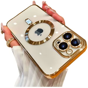 Etui MagSafe Case do Apple iPhone 14 Pro Max Alogy Glamour Luxury Ring obudowa Złote przezroczyste - Etui i futerały do telefonów - miniaturka - grafika 13